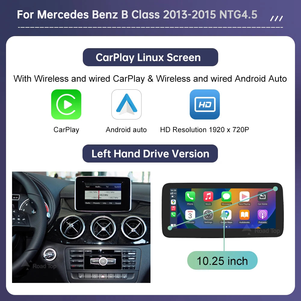 Road Top Mercedes Touch Screen Car Stereo with CarPlay