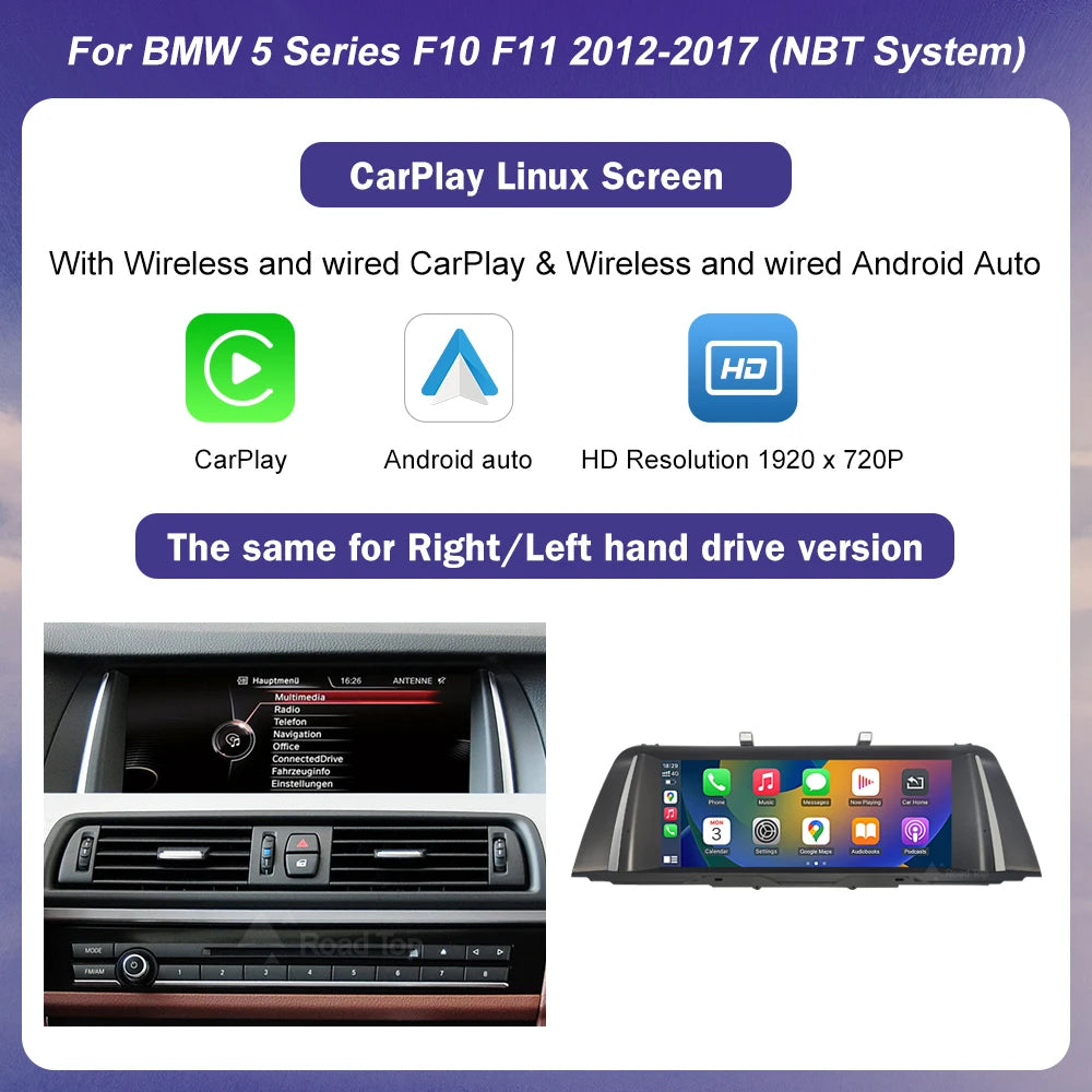 Road Top BMW 5 Series F10 F11 Touch Screen CarPlay