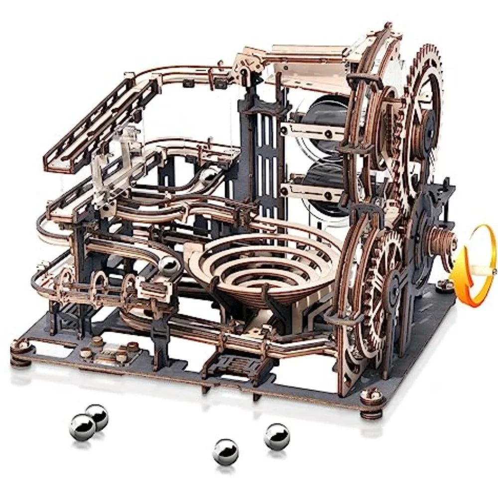 Robotime Marble Spaceport 3D Wooden Puzzle Mechanical Model Kit