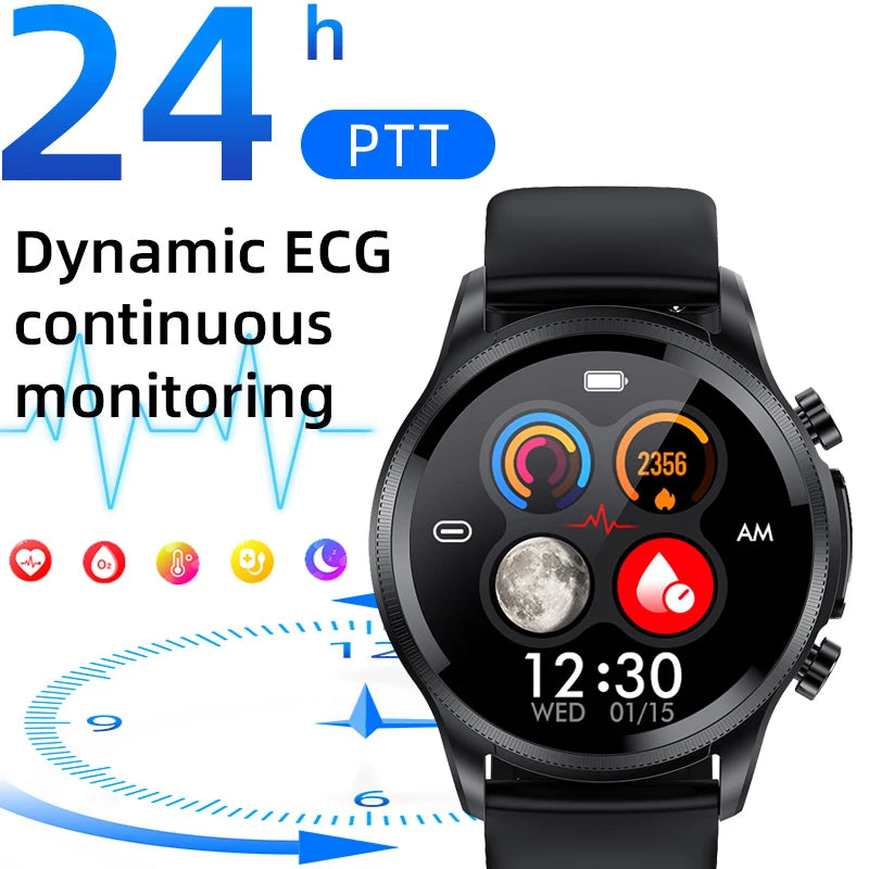 Mens Smartwatch ECG Heart Rate SpO2 Sleep Monitor Fitness Tracker