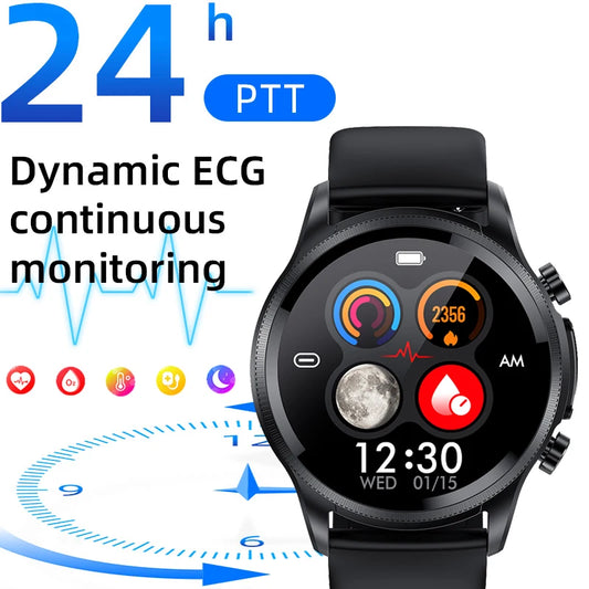 Mens Smartwatch ECG Heart Rate SpO2 Sleep Monitor Fitness Tracker