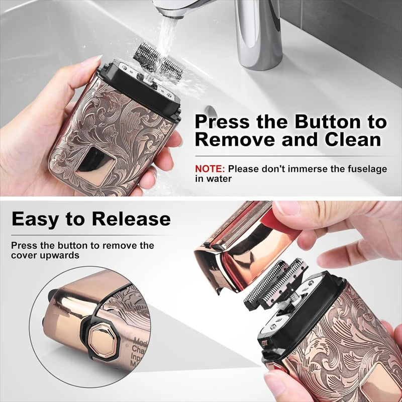 Ufree Electric Shaver Foil 3-Speed Wet Dry Razor With LCD