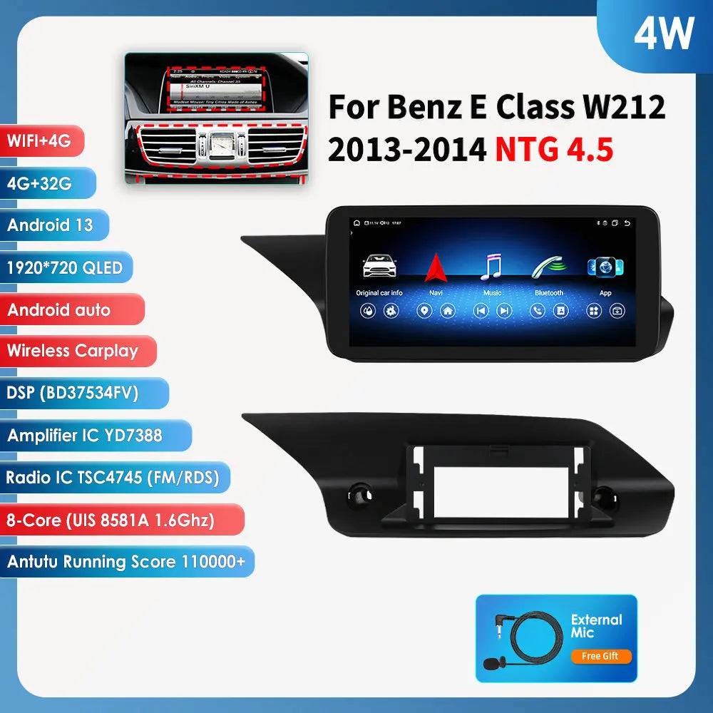 OSSURET Mercedes W212 Android Auto Multimedia CarPlay