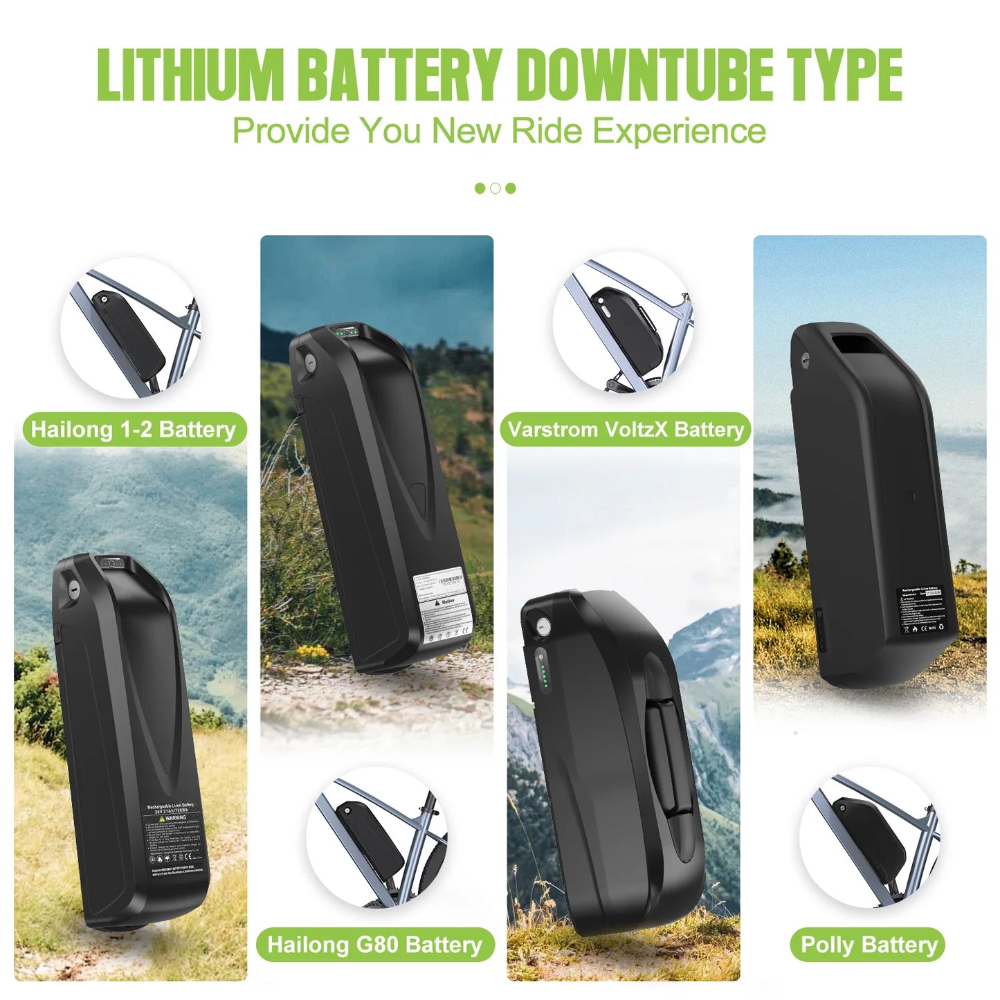 Varstrom Ebike Battery 36 52V Lithium Pack For Bafang Tongsheng