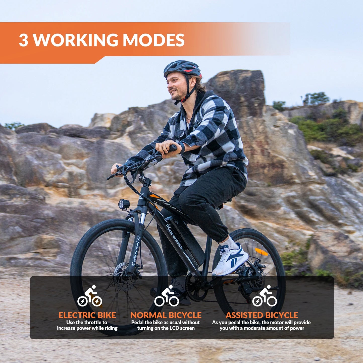 5TH WHEEL AB17 Electric Bike With 700W Peak Motor And 23 MPH