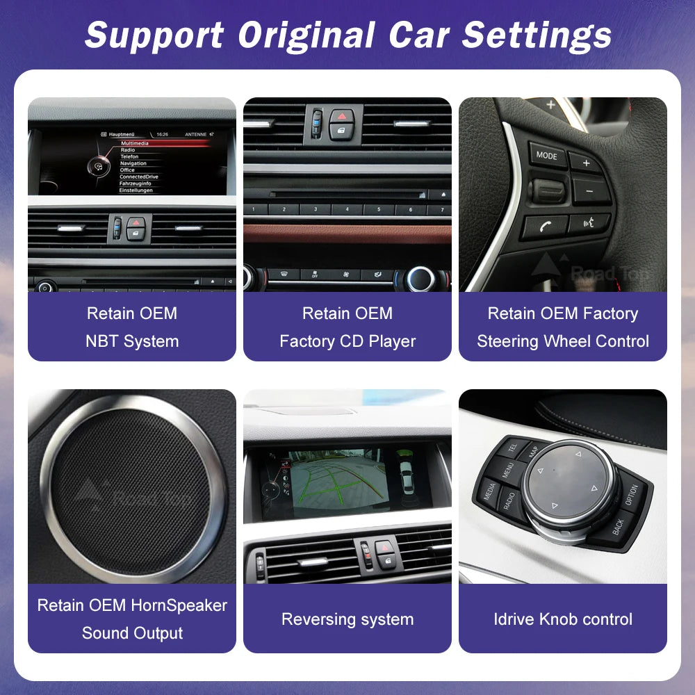 Road Top BMW 5 Series F10 F11 Touch Screen CarPlay