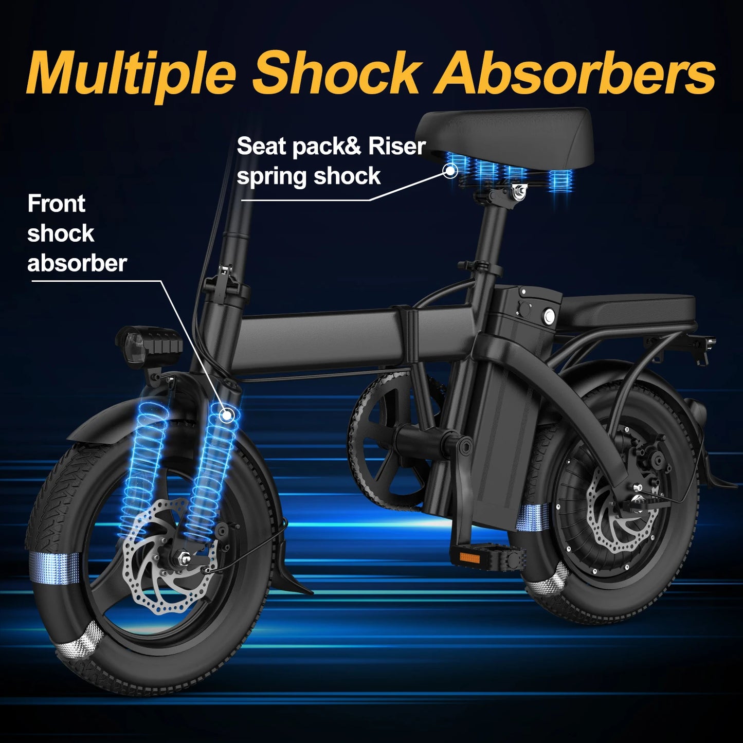 Aairsk Foldable Electric Bike for Adults 750W Peak