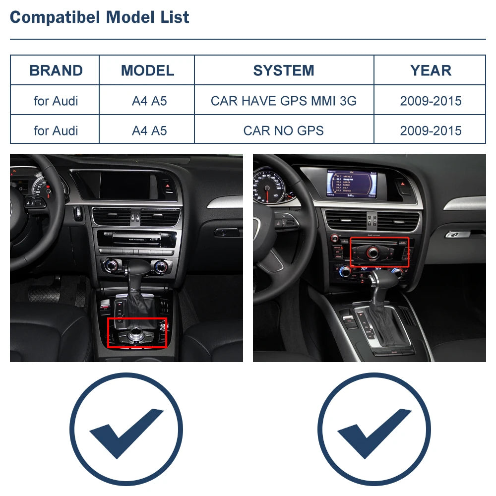 Road Top Wireless CarPlay Android Auto Interface For Audi A4