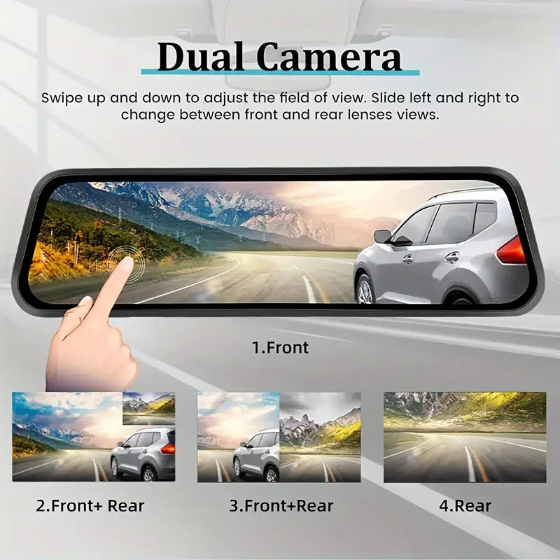 MUÜBAER Mirror Dash Cam Front And Rear 4K Dual Recording