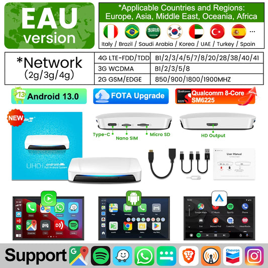Carlinkit UHD Android 13 CarPlay AI HDMI Streaming Box 8GB 128GB