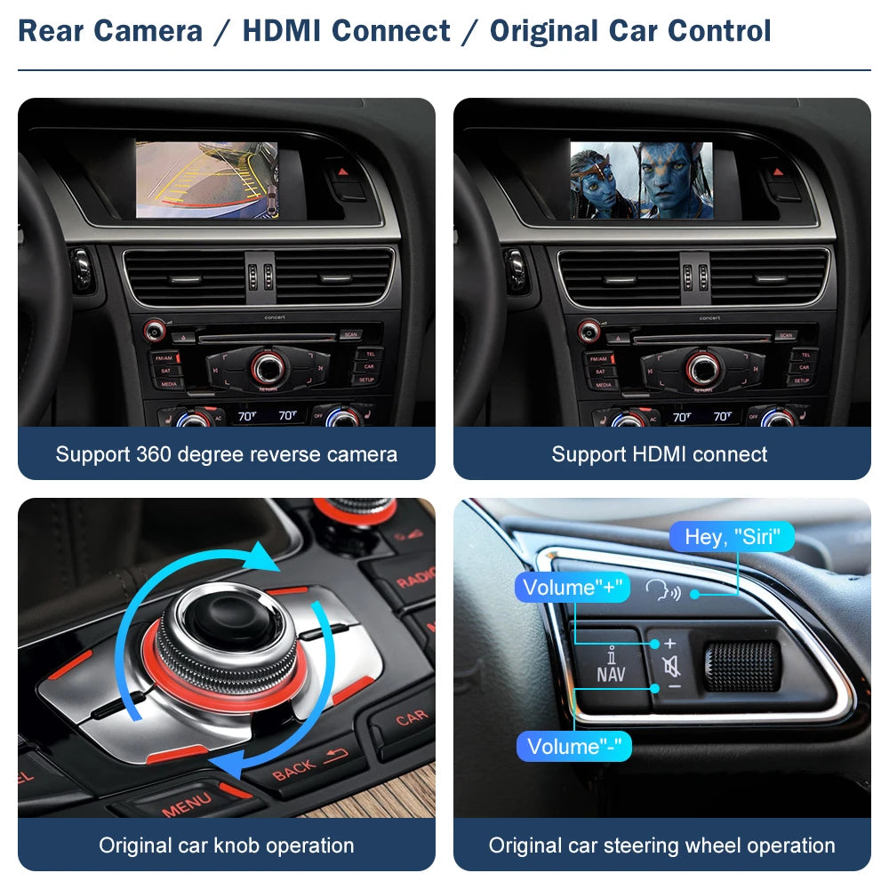 Road Top Wireless CarPlay Android Auto Interface For Audi A4