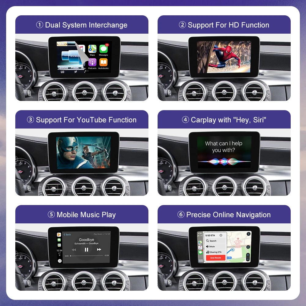 Road Top Wireless CarPlay for Mercedes Benz C Class W205