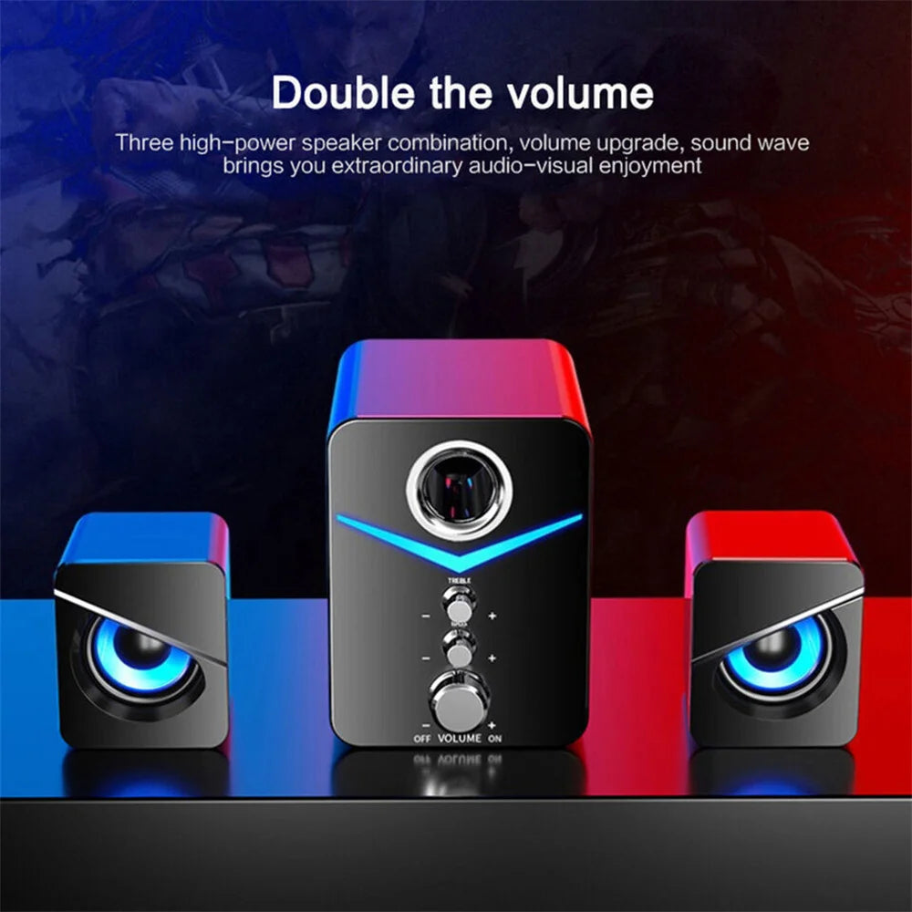 CURUK USB Computer Speakers System Subwoofer For Desktop