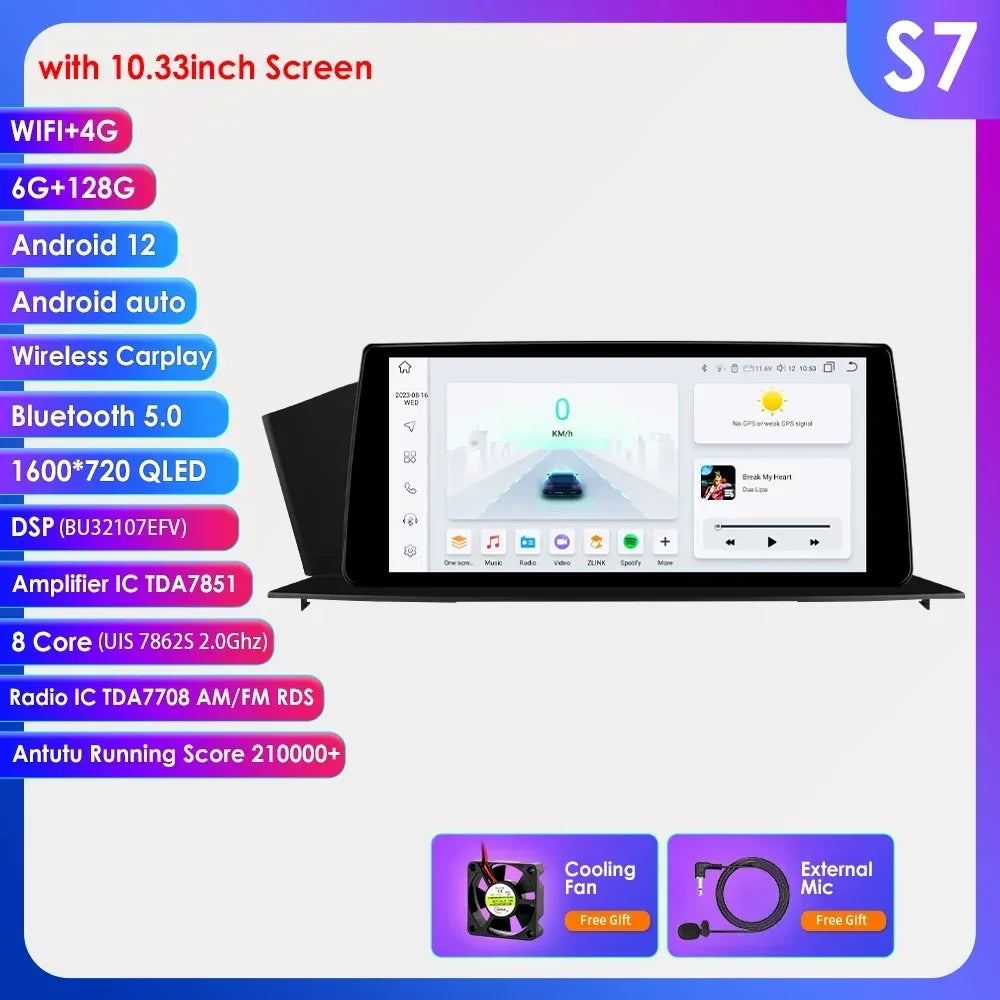 HIZPO Android Auto CarPlay Screen For Honda Accord Radio GPS DSP BT 4G