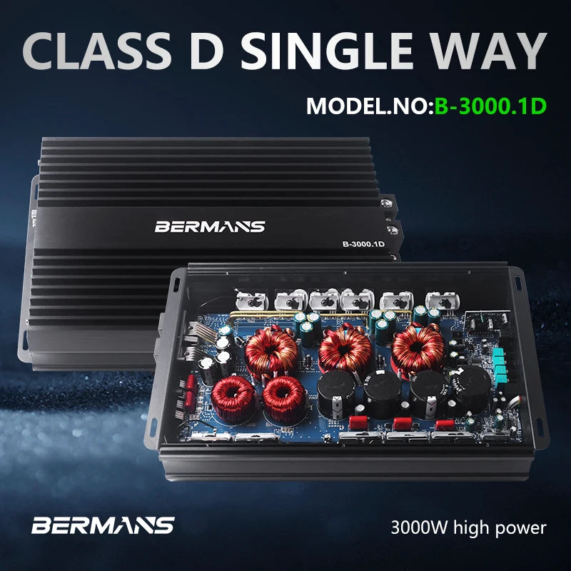Bermans Car High Power Amplifier 4000W Class D Mono