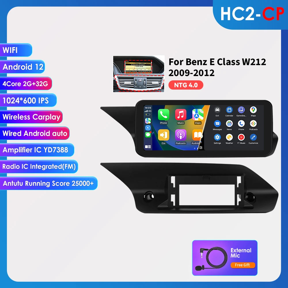 OSSURET Mercedes W212 Android Auto Multimedia CarPlay