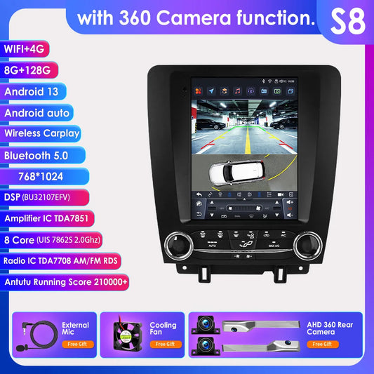 OSSURET Ford Mustang CarPlay Android Auto GPS Stereo Double Din