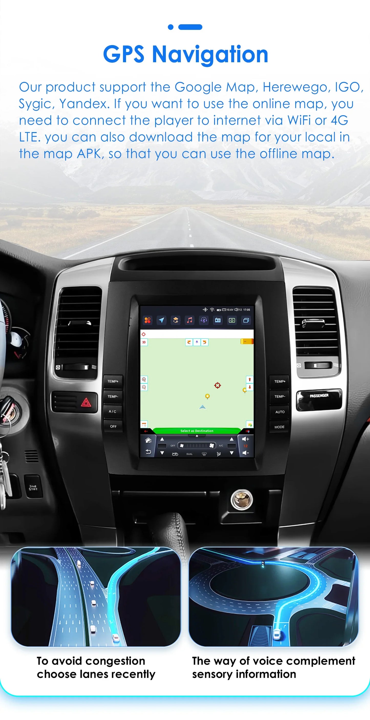 OSSURET Android 13 Car Stereo For Toyota Land Cruiser Prado