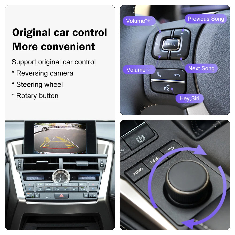 Road Top Wireless CarPlay Android Auto Receiver for Lexus Models
