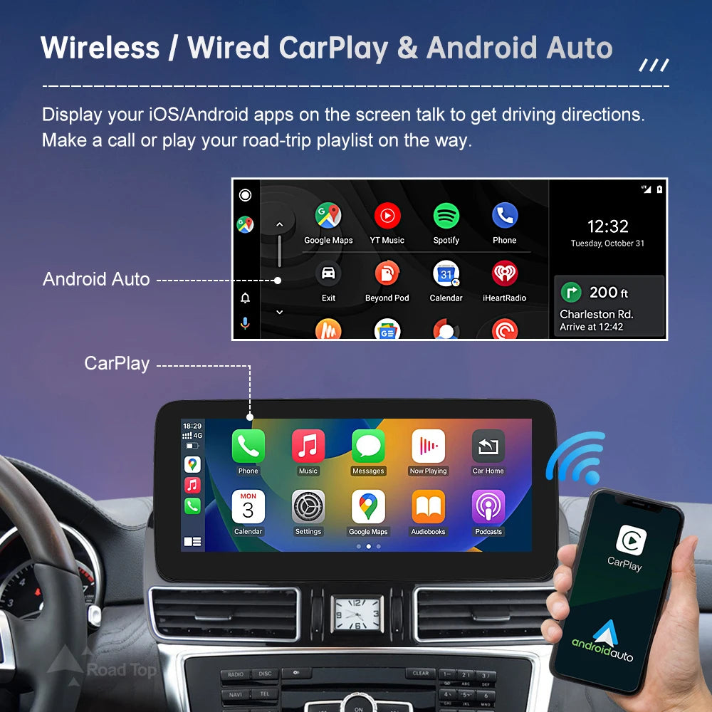 Road Top Linux Touch Screen Car Radio for Mercedes ML