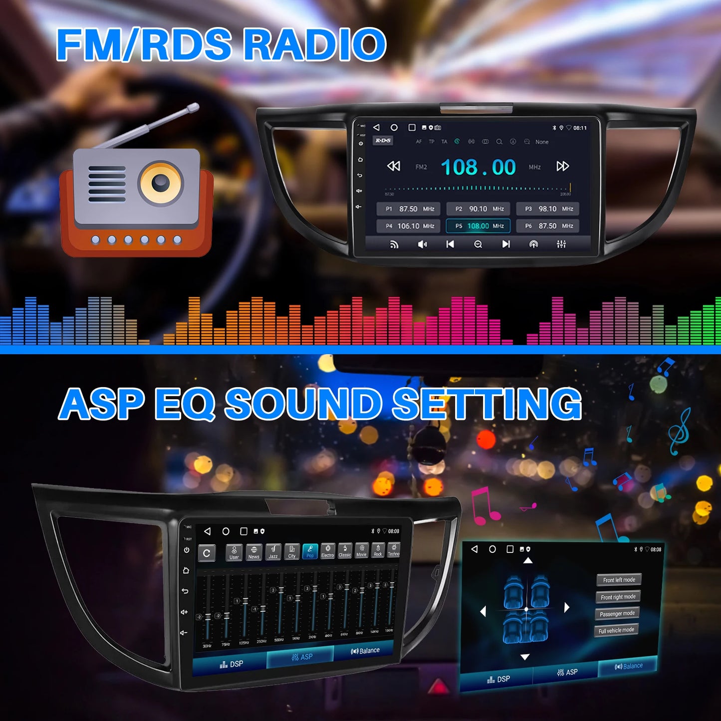 ESSGOO 10 Inch Car Stereo With CarPlay Android Auto GPS