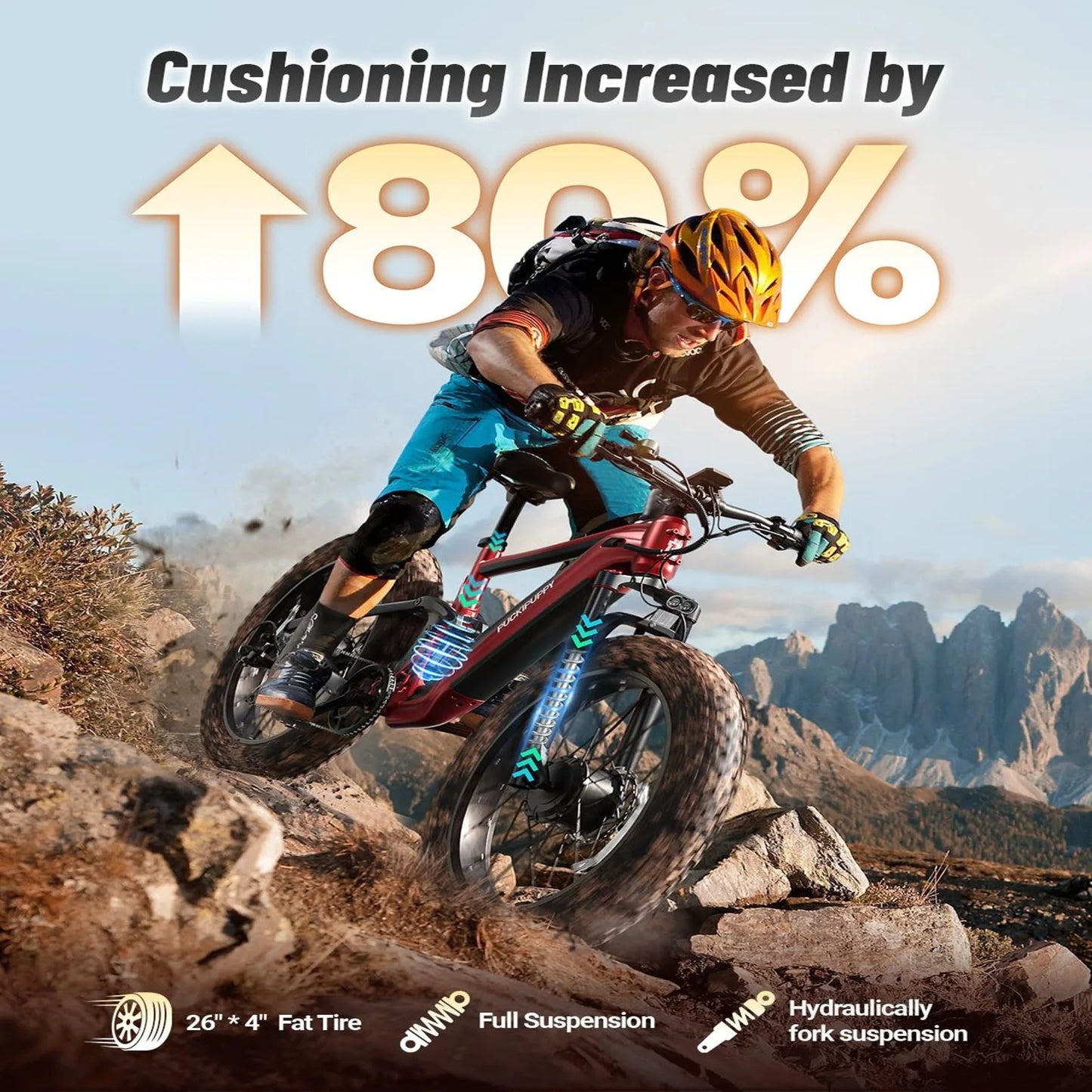 PUCKIPUPPY Golden Retriever Pro Dual Motor Ebike 1600W 48V