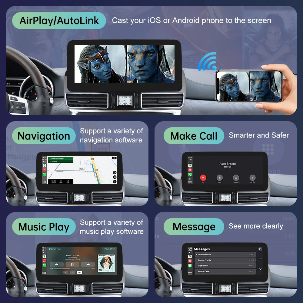 Road Top Linux Touch Screen Car Radio for Mercedes ML