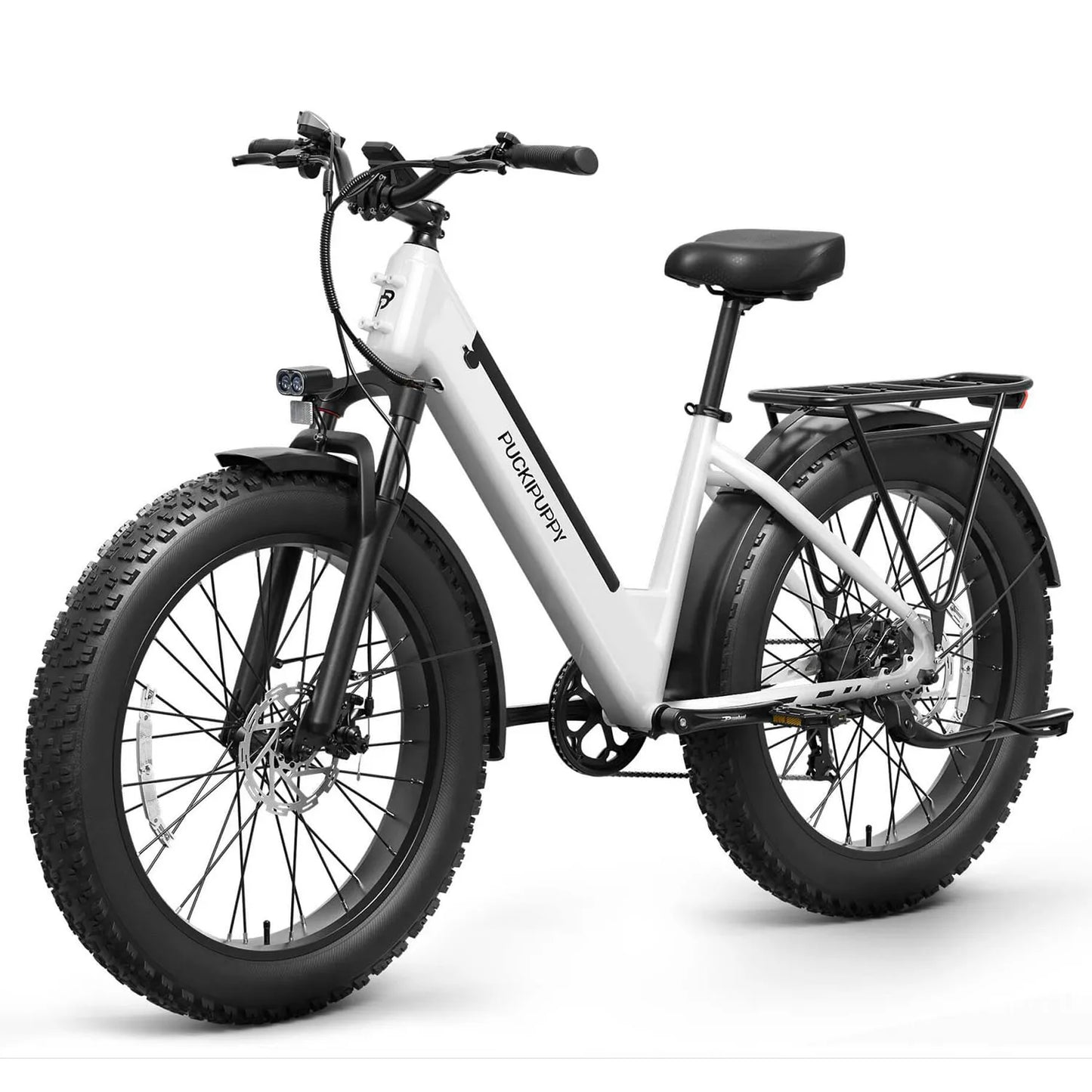 Puckipuppy Samoyed Electric Bike 960W Peak 28MPH Fat Tire