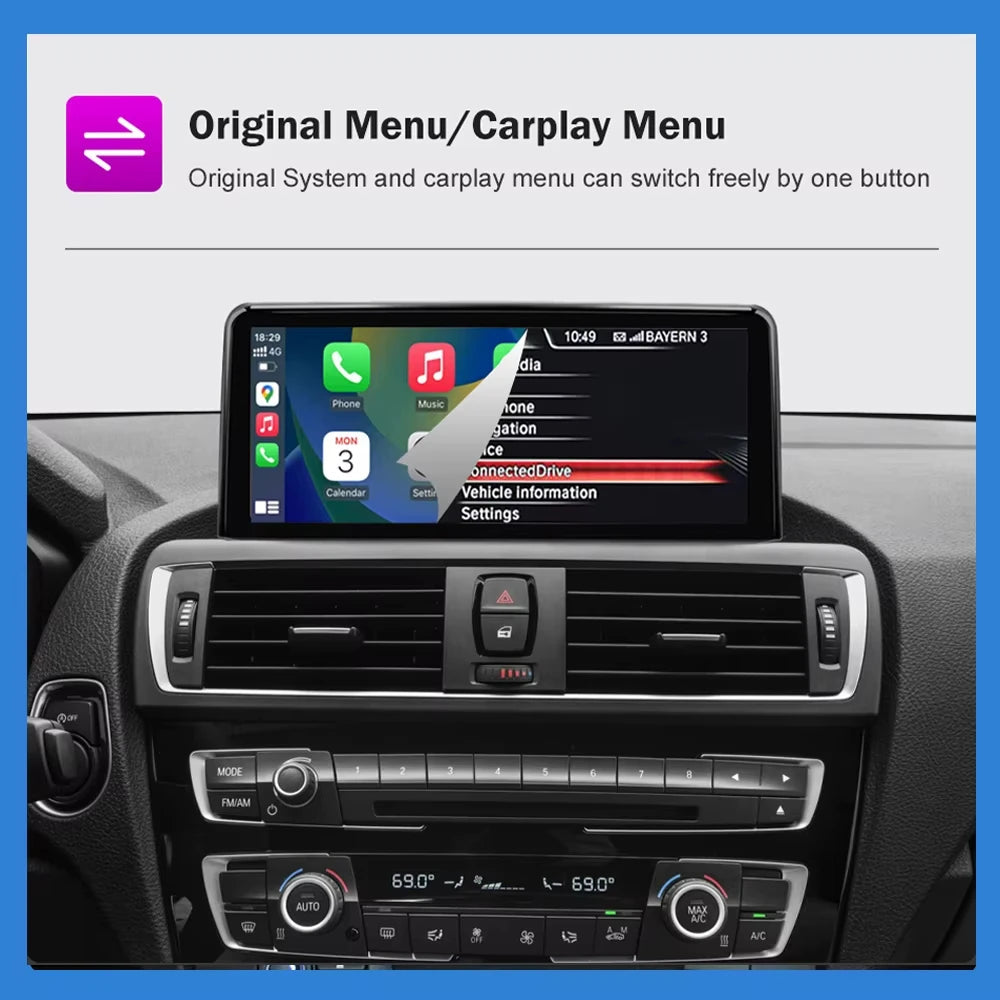 AUTOTOP Wireless CarPlay Android Auto In Dash Multimedia Receiver