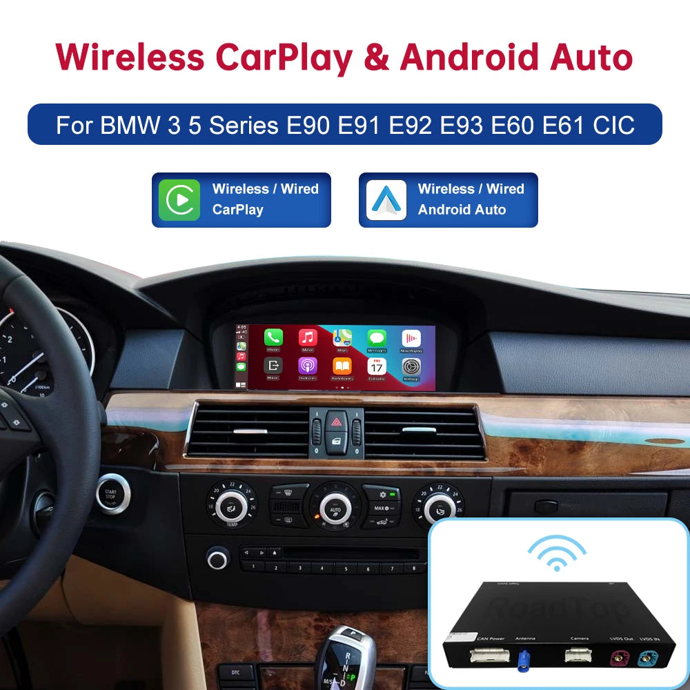Road Top BMW Wireless Android Auto Mirror Link CarPlay Interface