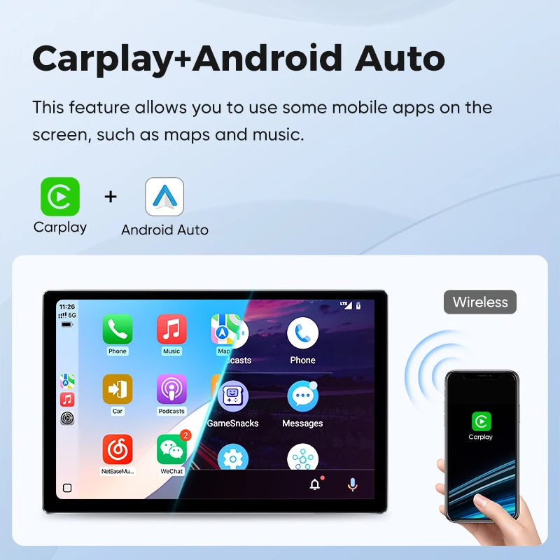 Ainavi Wireless CarPlay Android Auto Car Stereo Toyota Corolla E210