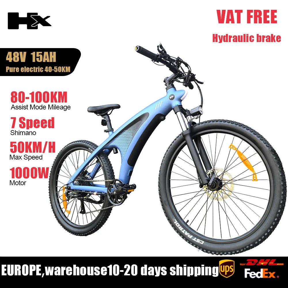 HUANCI HX Q5 2000W Electric Mountain Ebike Removable Battery