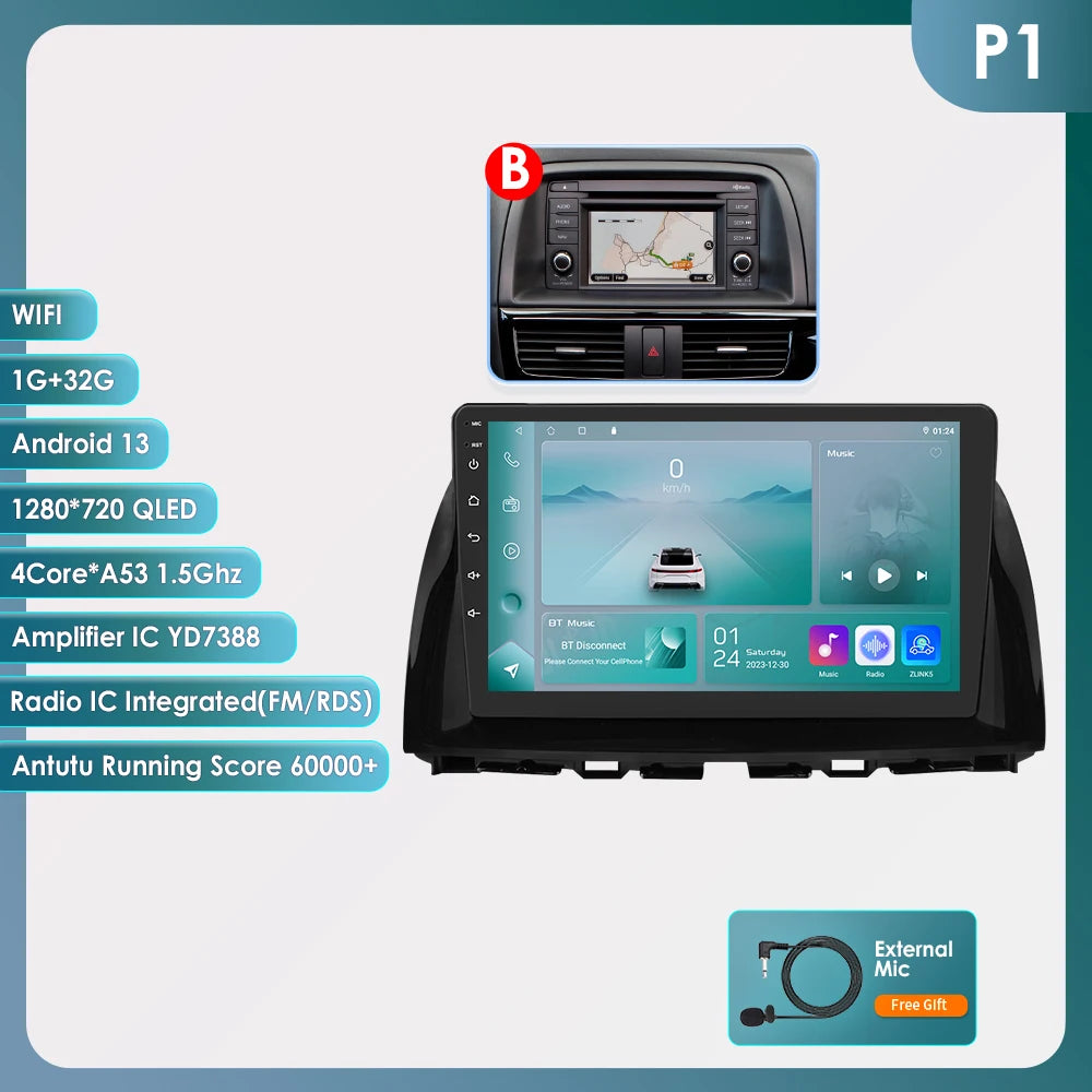 OSSURET Android 13 Mazda CX5 Car Stereo GPS 4G 8Core