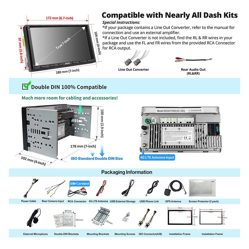 ATOTO S8 Android Car Stereo Bluetooth Android Auto CarPlay