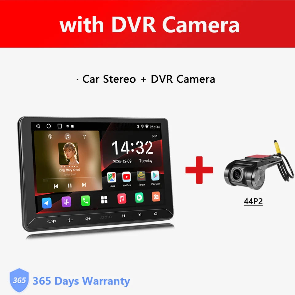 ATOTO 10 Inch Android 2 Din Car Stereo Bluetooth CarPlay