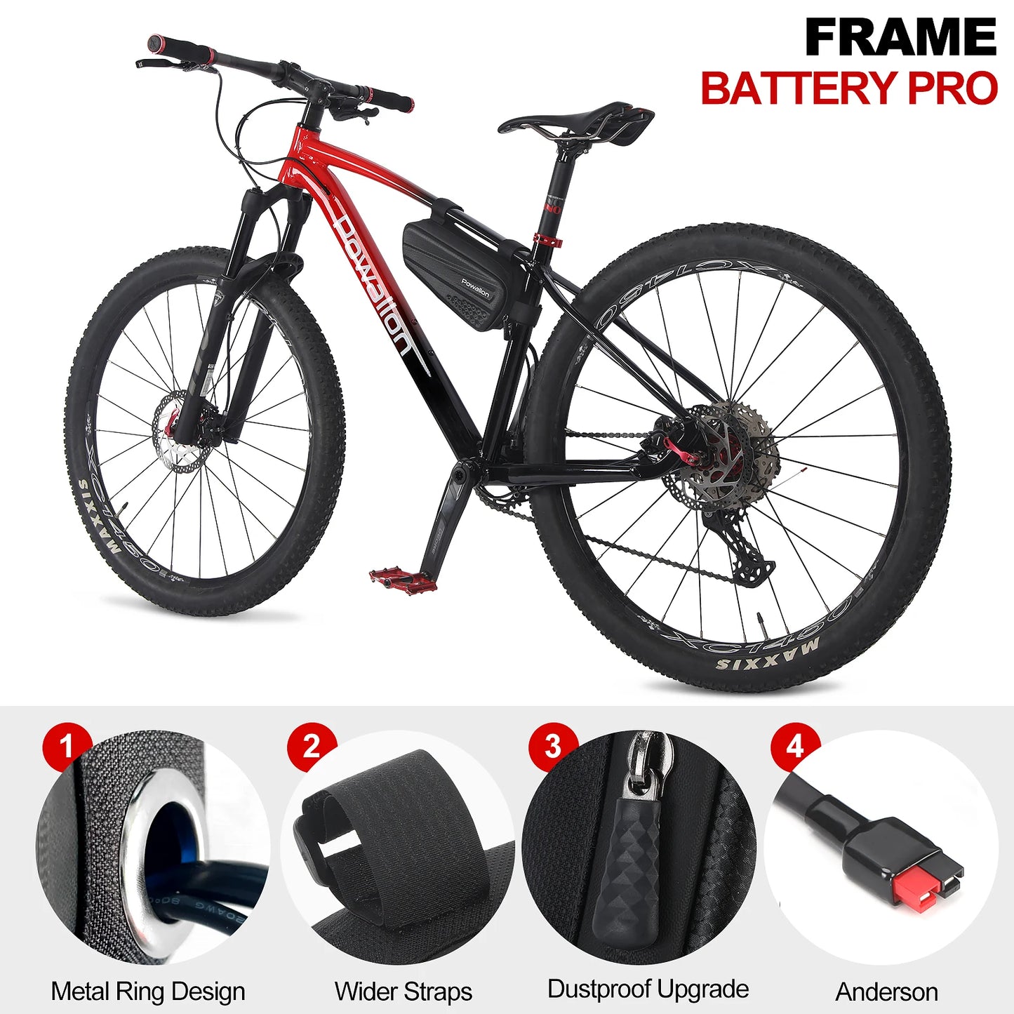 48V Ebike Triangle Battery Case Waterproof With 10Ah 13Ah 20Ah