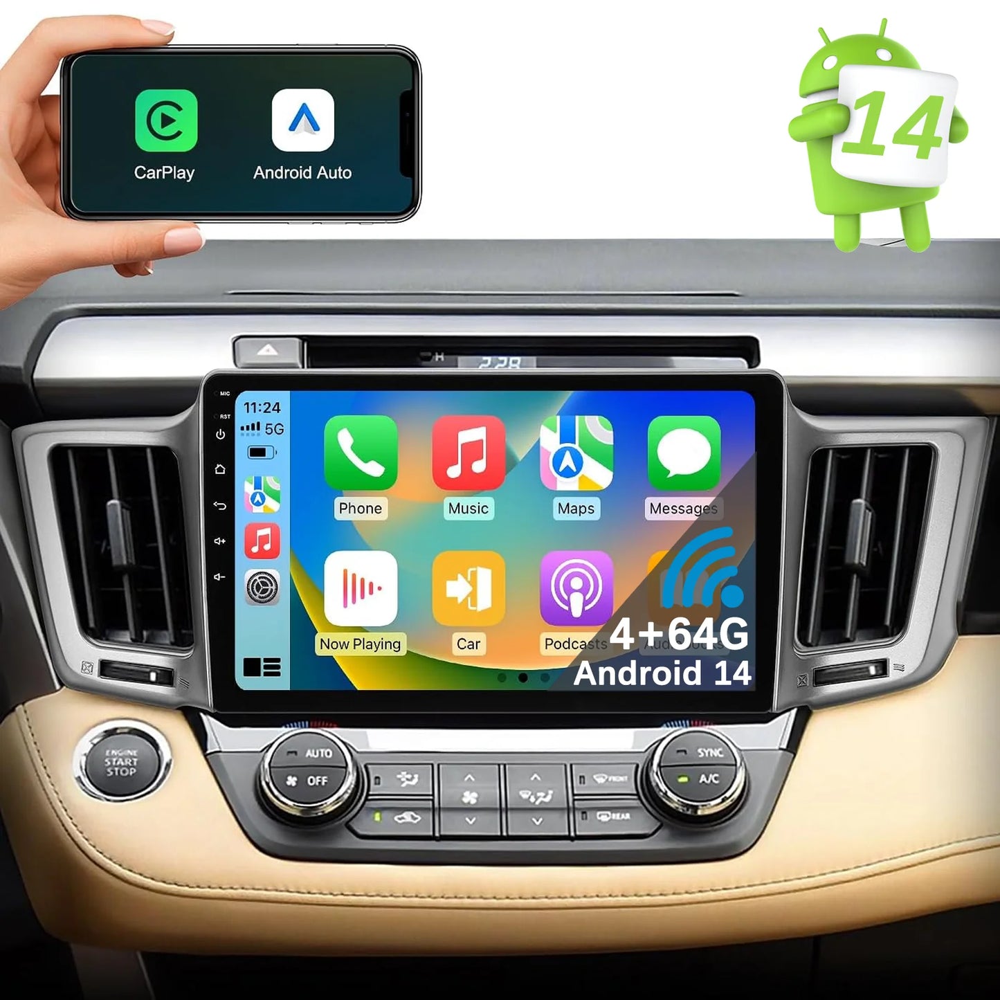 ESSGOO Android Car Stereo For Toyota RAV4