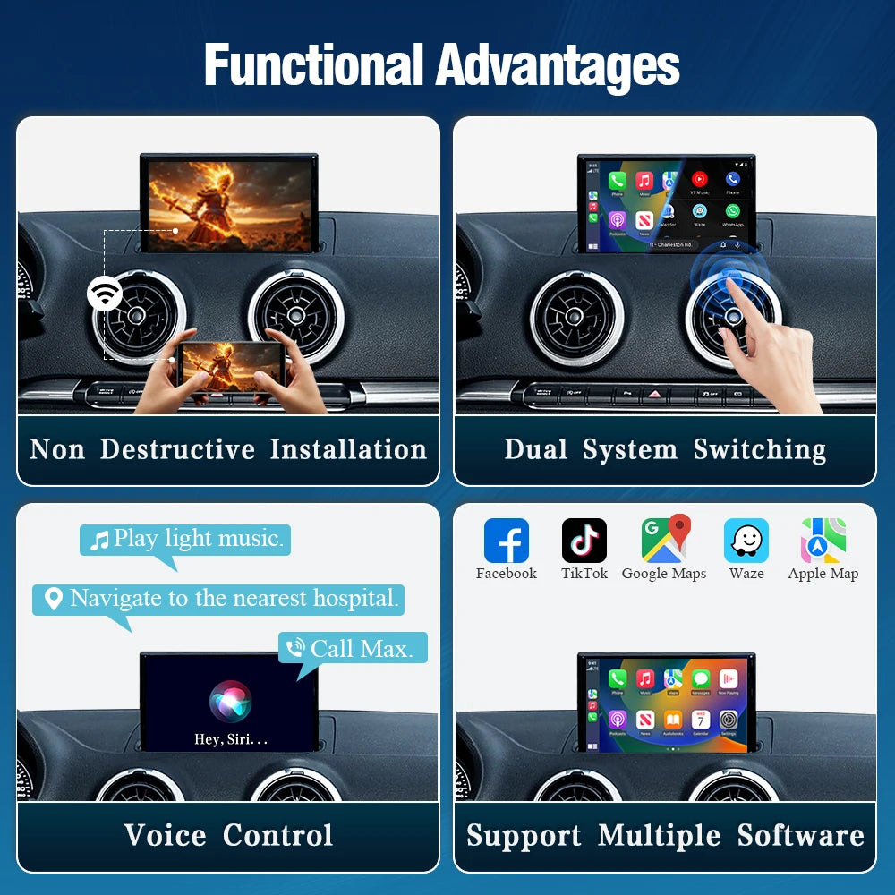 Autotop Wireless CarPlay Module For Audi A3 Q2 MIB2 Android