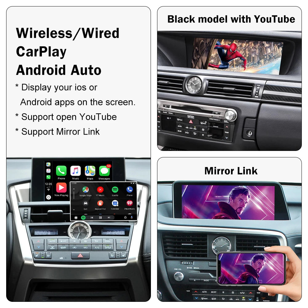 Road Top Wireless CarPlay Android Auto Receiver for Lexus Models