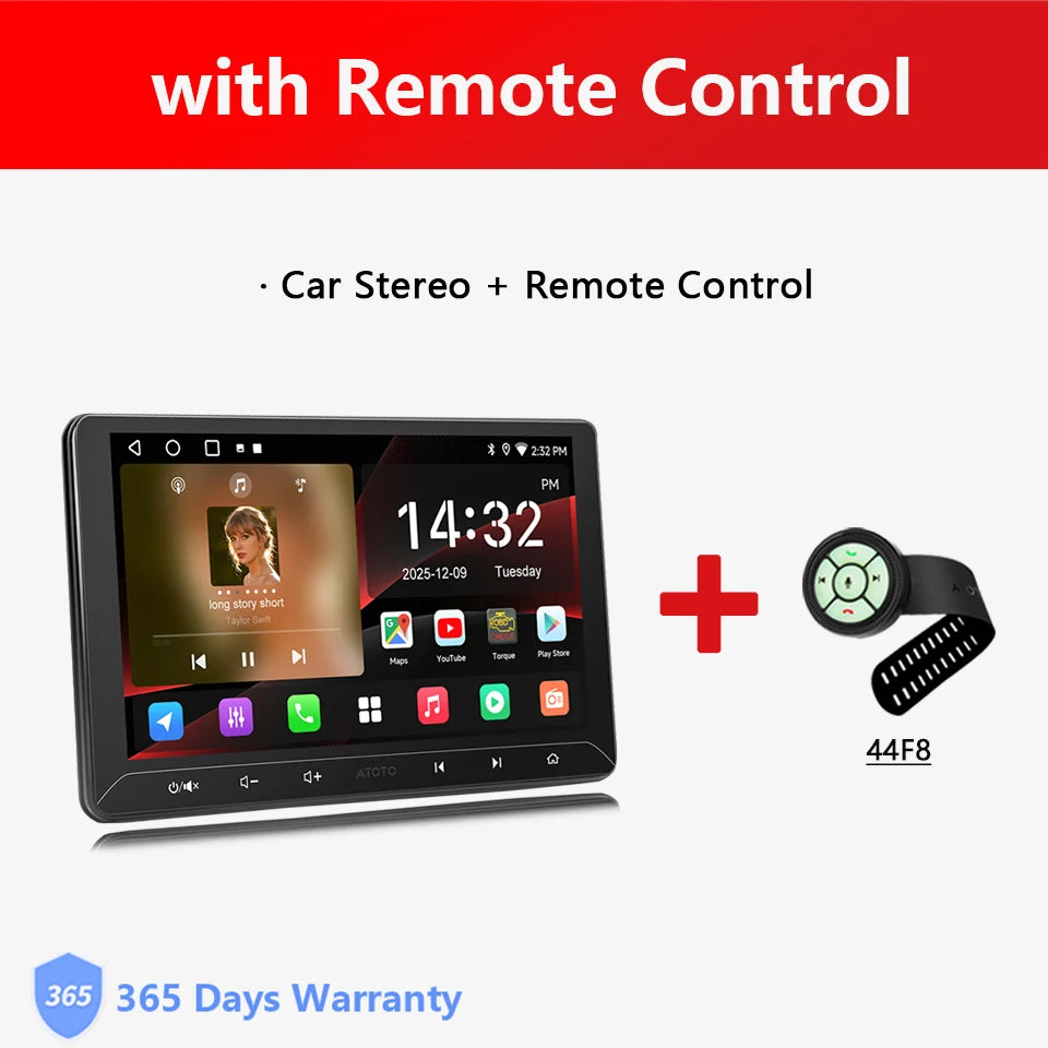 ATOTO 10 Inch Android 2 Din Car Stereo Bluetooth CarPlay
