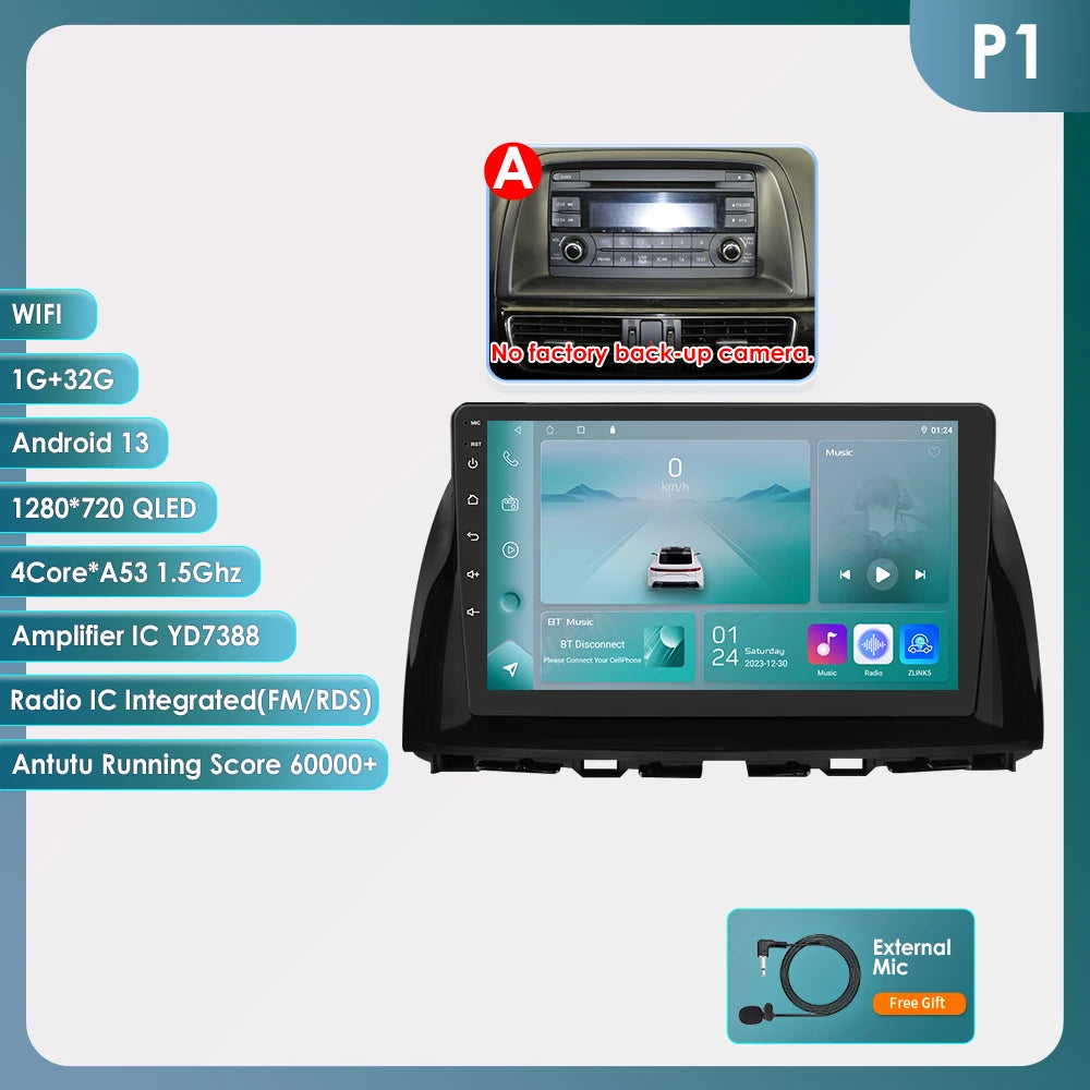 OSSURET Android 13 Mazda CX5 Car Stereo GPS 4G 8Core