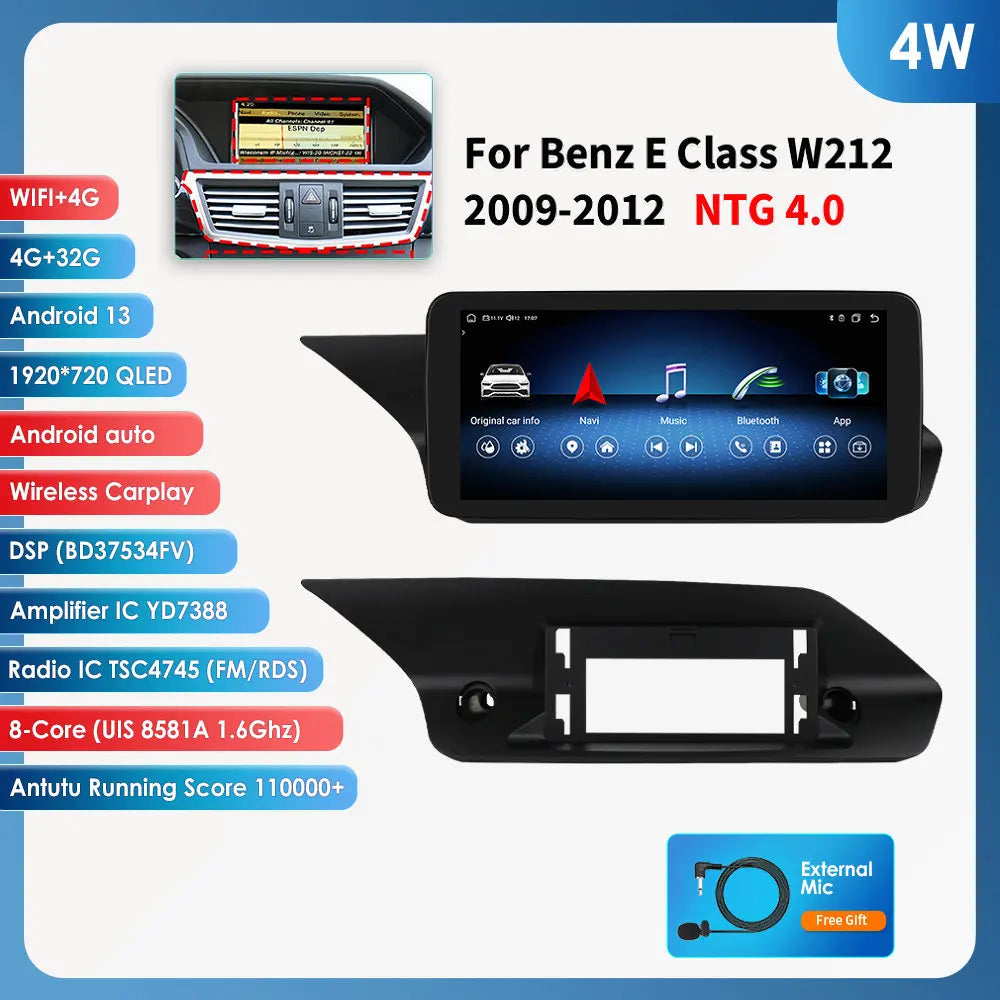 OSSURET Mercedes W212 Android Auto Multimedia CarPlay