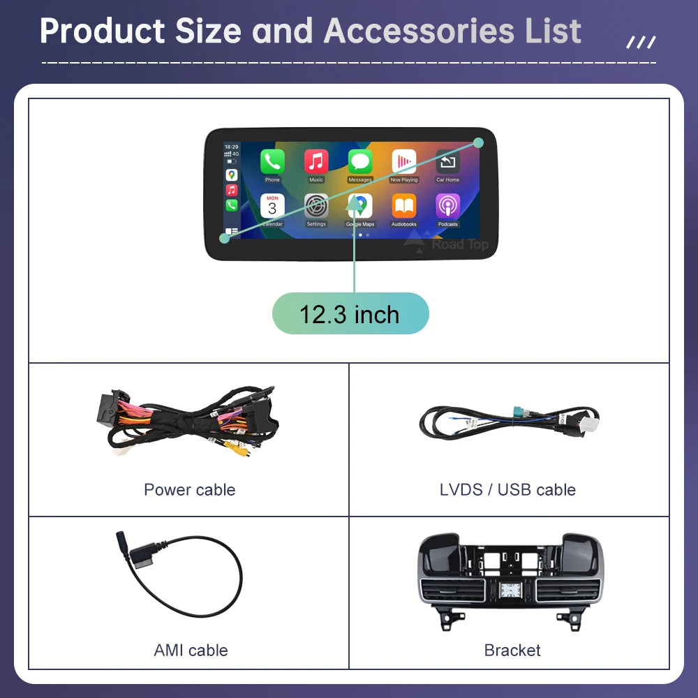 Road Top Linux Touch Screen Car Radio for Mercedes ML