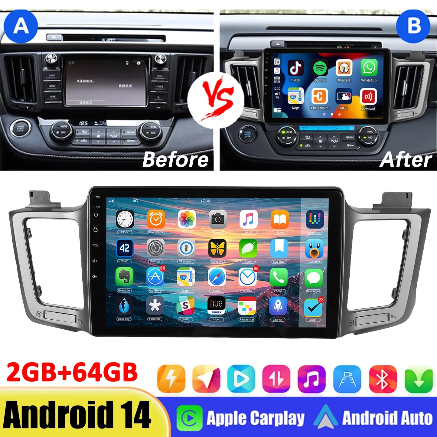ESSGOO Android Car Stereo For Toyota RAV4