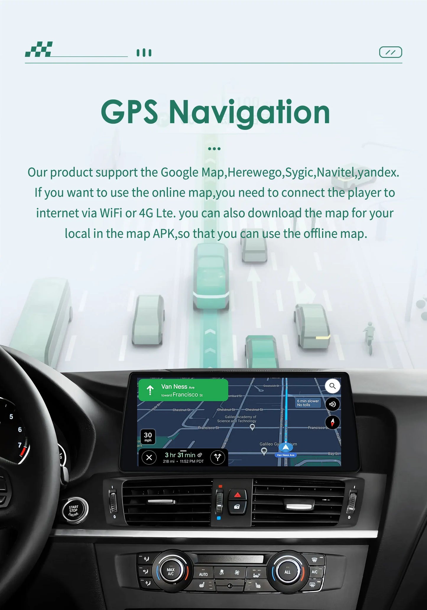 OSSURET CarPlay Android 13 Autoradio BMW X3 X4 F26 F25