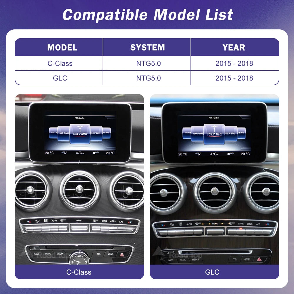 Road Top Wireless CarPlay for Mercedes Benz C Class W205