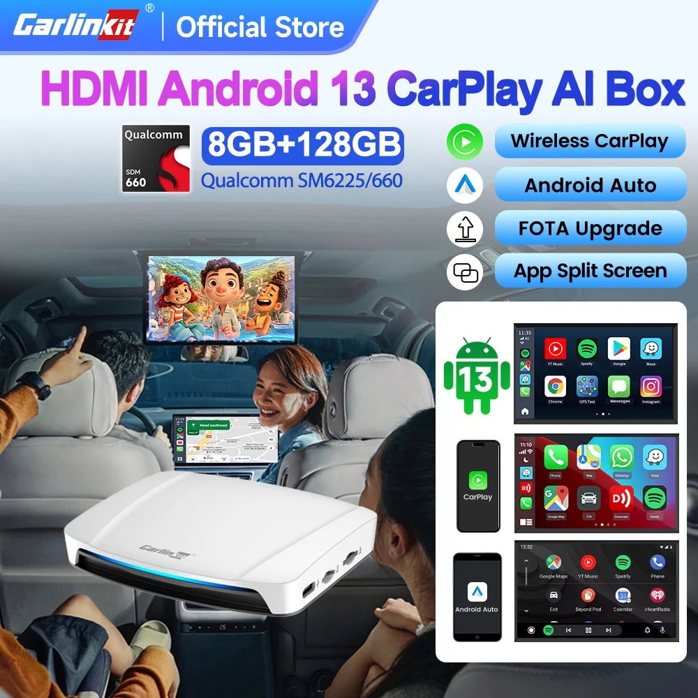 Carlinkit UHD Android 13 CarPlay AI HDMI Streaming Box 8GB 128GB