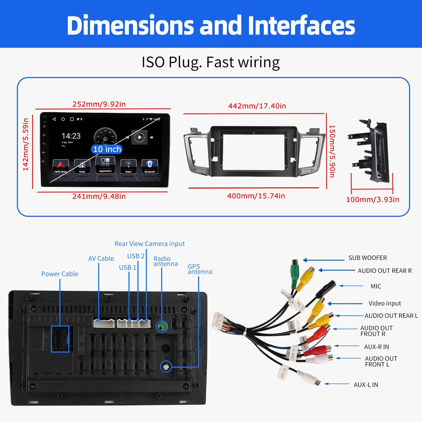 ESSGOO Android Car Stereo For Toyota RAV4
