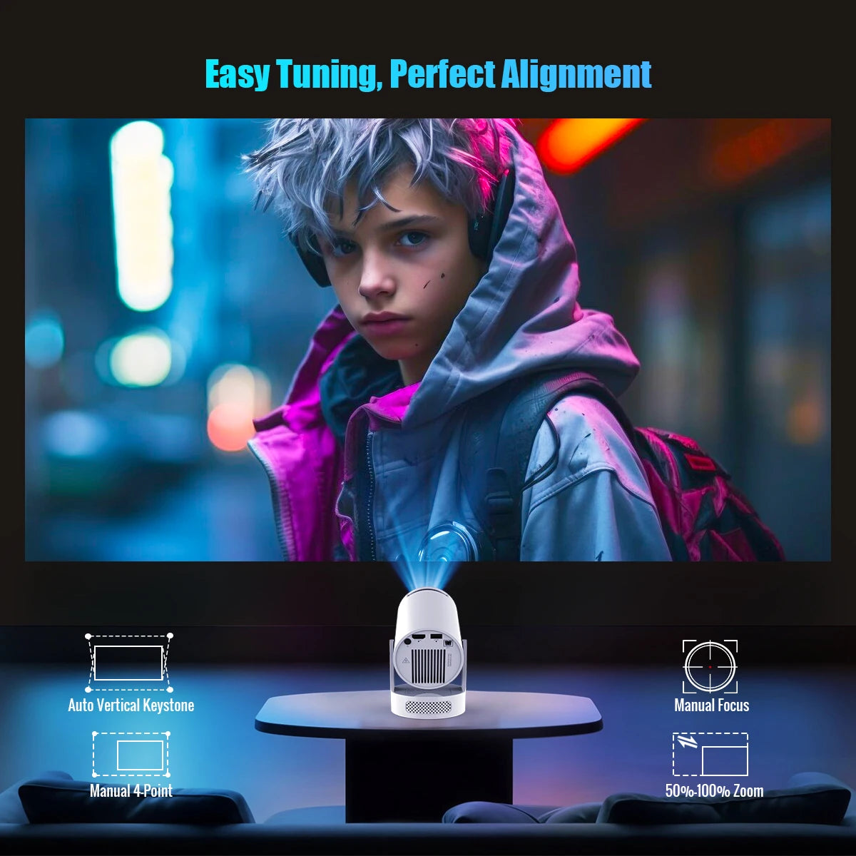 Magcubic HY300 Pro Projector 4K 720P Android 11 WiFi 6