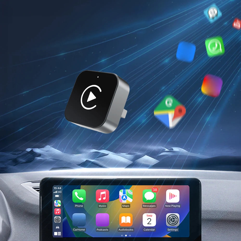 APWIKOGER 2 in 1 Wireless CarPlay Android Auto Adapter for Wired Cars